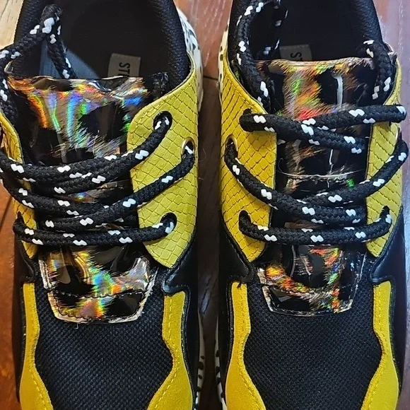 Steve Madden Womens Cliff Trainer - Yellow / Multi, Size 8.5 W, 7M - Picture 6 of 6
